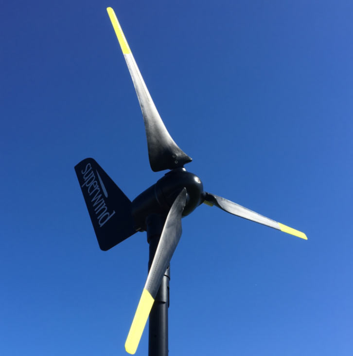 Windgenerator Superwind 1250 48V AC zur Netzeinspeisung